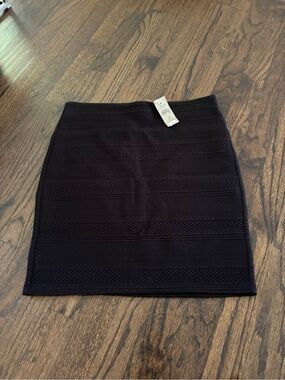 Black Textured Knit Mini Skirt - Loft